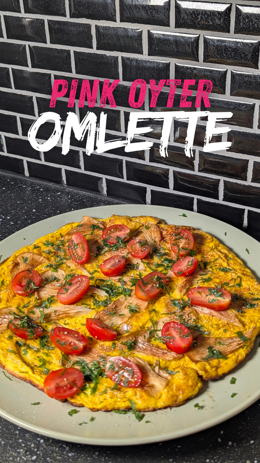 Simple Pink Oyster Omelette